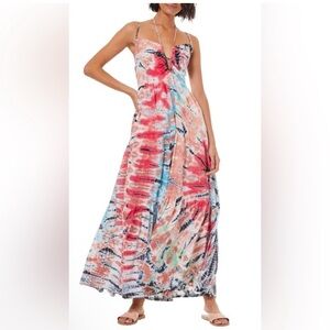 Young Fabulous & Broke Vibrant Tie-Dye Maxi Dress